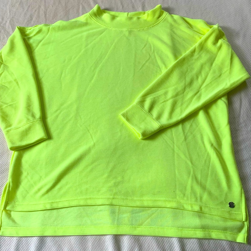 NWOT Plus Size Ideology Neon Yellow 2X Sweater